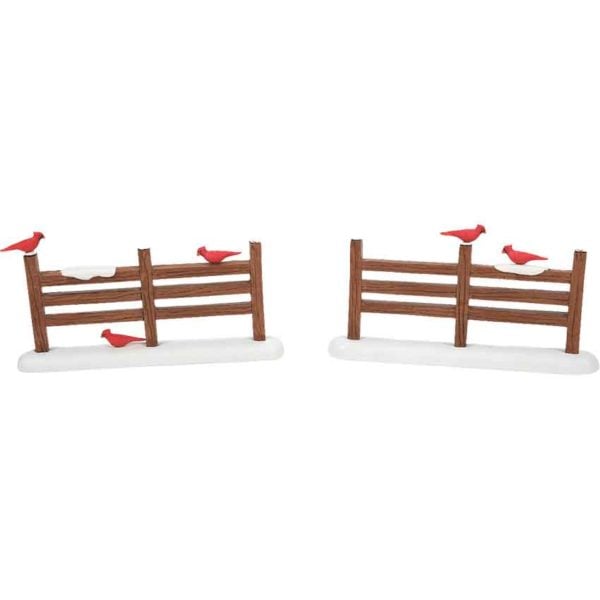 Cardinal Christmas Fences Village Walls, Fences, and Streets by
