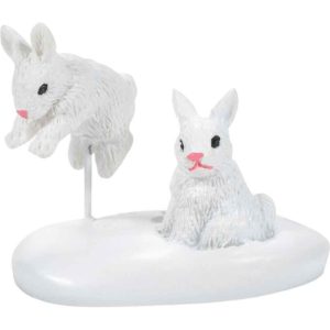 White Christmas Bunnies - Christmas Village Accessories by Department 56