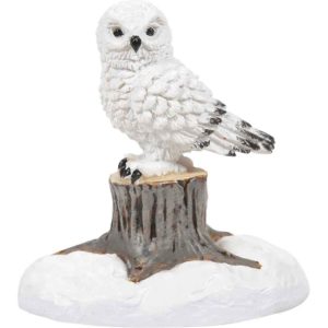 White Christmas Owl - Christmas Village Accessories by Department 56
