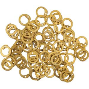 Brass Flat Ring Round Riveted Chainmail Rings