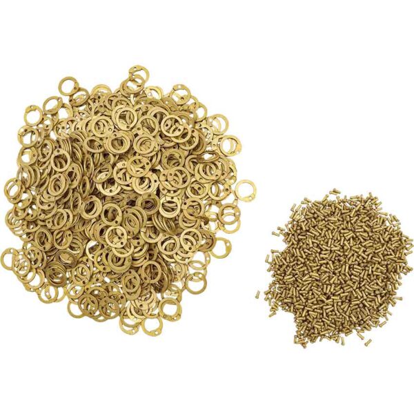 Brass Flat Ring Round Riveted Chainmail Rings