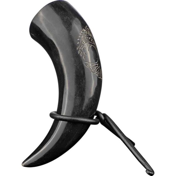 Tree of Life Drinking Horn with Stand