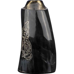 Howling Wolf Horn Tankard