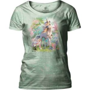 Enchanted Unicorn Womens Scoop Neck T-Shirt