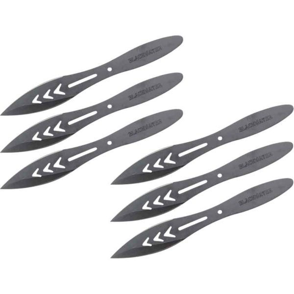 Set of 6 Long Blackwater Throwing Knives