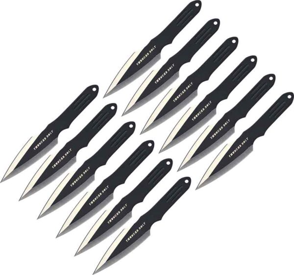 Set of 12 Black Speed Throwing Knives