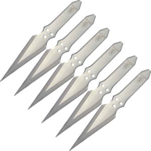 Set of 6 Buckshot Silver Throwing Knives