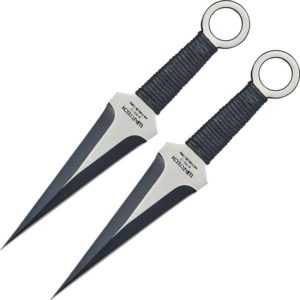 12 Inch Black Blade Throwing Kunai Duo