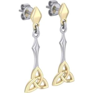 Gold Celtic Trinity Knot Post Earrings