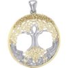 Gold and Silver Magnificent Tree of Life Pendant