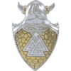 Silver Viking Valknut Shield Pendant