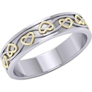 Silver Celtic Heart Knotwork Ring