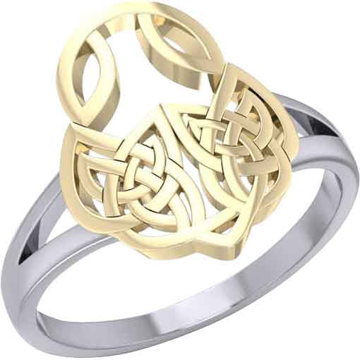 Silver and Gold Celtic Knotwork Ring