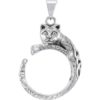 Sterling Silver Celtic Cat Pendant