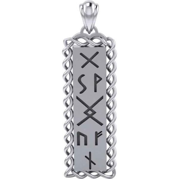 Sterling Silver Runes of Woden Pendant