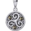 Celtic Spiral Triskele Silver Pendant