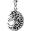 Sterling Silver Unicorn Moon Pendant