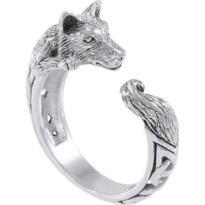 Sterling Silver Celtic Wolf Ring