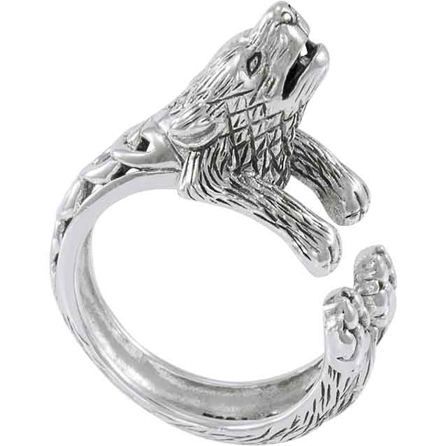 Howling wolf ring store