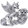 Sterling Silver Unicorn with Gemstone Ring