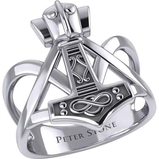 Sterling Silver Thors Hammer Ring