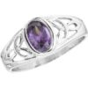 Purple Dual Triquetra Steel Ring