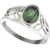 Green Dual Triquetra Steel Ring
