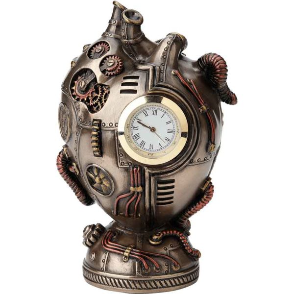 Steampunk Heart Desk Clock