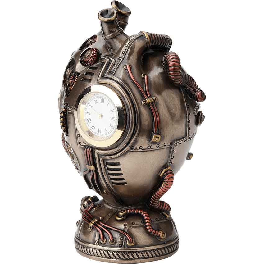 Steampunk Heart Desk Clock