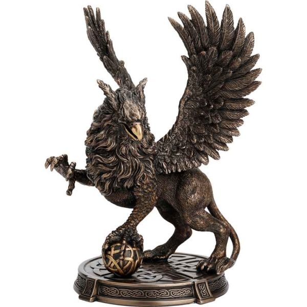 Celtic Griffin with Orb Statue