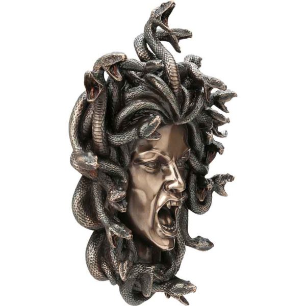 Bronze Head Of Medusa Wall Plaque