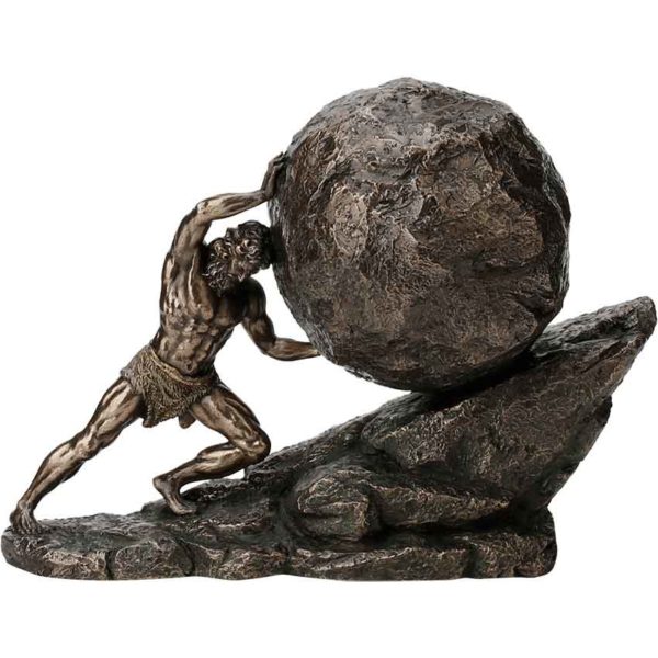 Sisyphus and the Eternal Boulder Statue