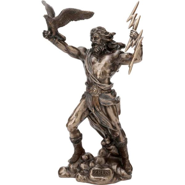 Zeus with Thunderbolt and Eagle Statue