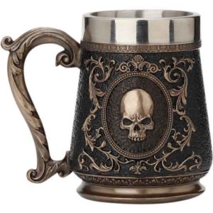 Memento Mori Skull Beer Stein