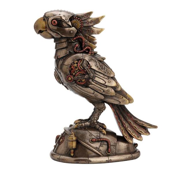 Steampunk Cockatiel Parrot Statue