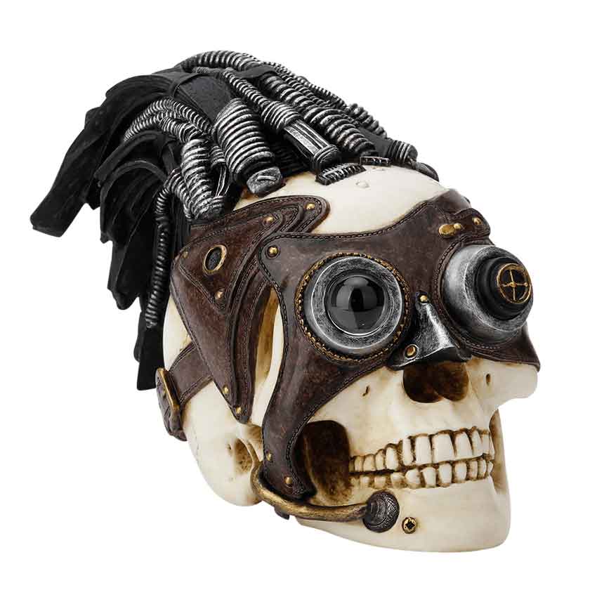 Pacific Giftware Steampunk Skull with Bullets Statue Collectible Home Decor... 