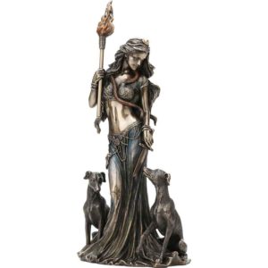 Hecate with her Hounds Statue