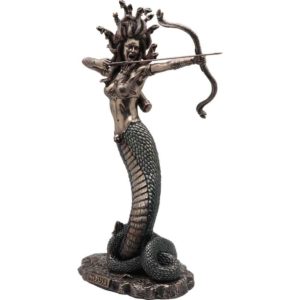 Furious Medusa with a Bow Statue