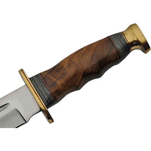 Walnut and Pakkawood Hilt Bowie Knife