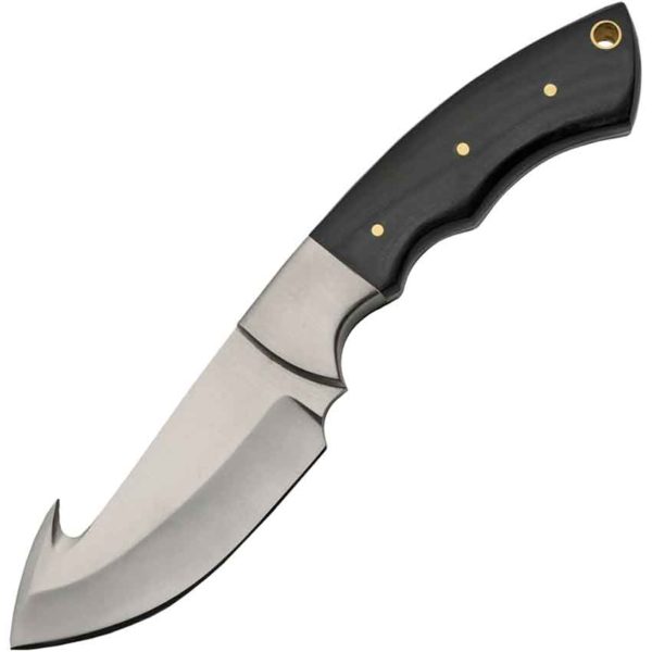 Steel Guthook Hunter Knife - Horn