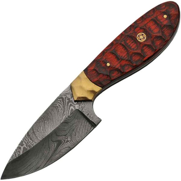 Mosaic Wood Damascus Hunting Knife