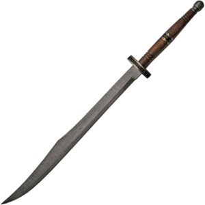 Damascus Scimitar Sword with Wood Hilt
