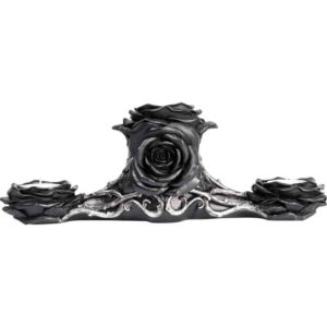 Black Rose Triple Tealight Holder