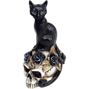 Mini Black Cat Skull