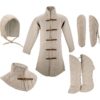 Medieval Arming Wear and Gambeson Set - Ecru