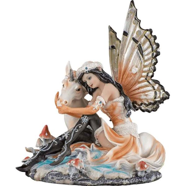 Frost Fairy with Unicorn Statue