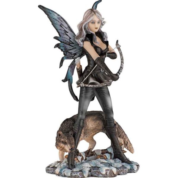 Fairy with Wolf Statue