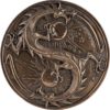 Bronze Double Dragon Alchemy Plaque