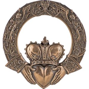 Bronze Celtic Claddagh Plaque