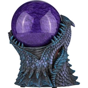 Dragon Head Purple Orb Statue